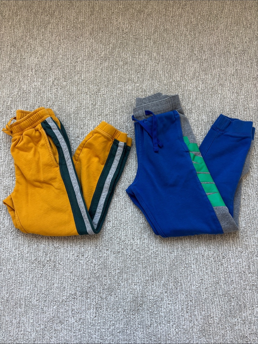 Hanna Andersson and Nike Mustard Yellow & Royal Blue Jogger Set M/8